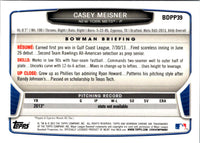 2013 Bowman Draft Picks & Prospects Chrome Casey Meisner #BDPP39