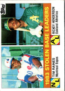 1984 Topps 1983 Stolen Base Leaders