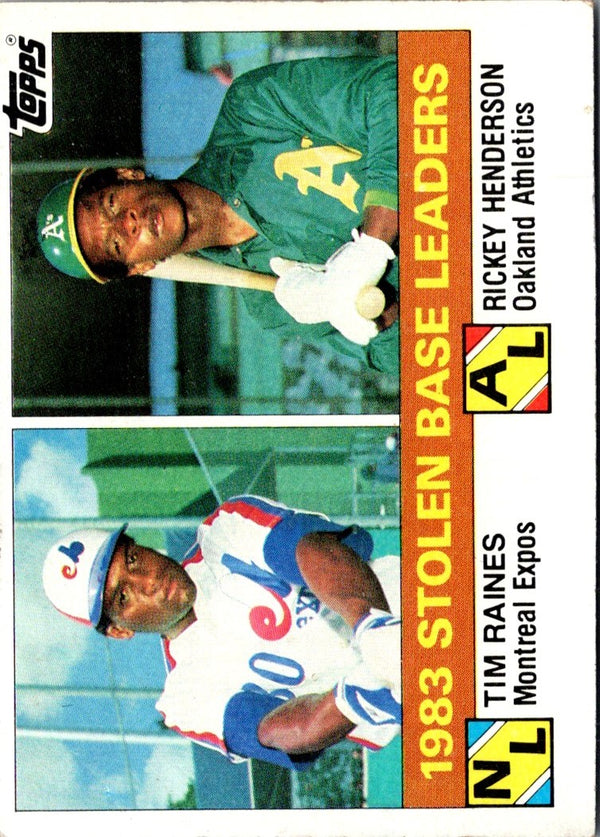 1984 Topps 1983 Stolen Base Leaders #134