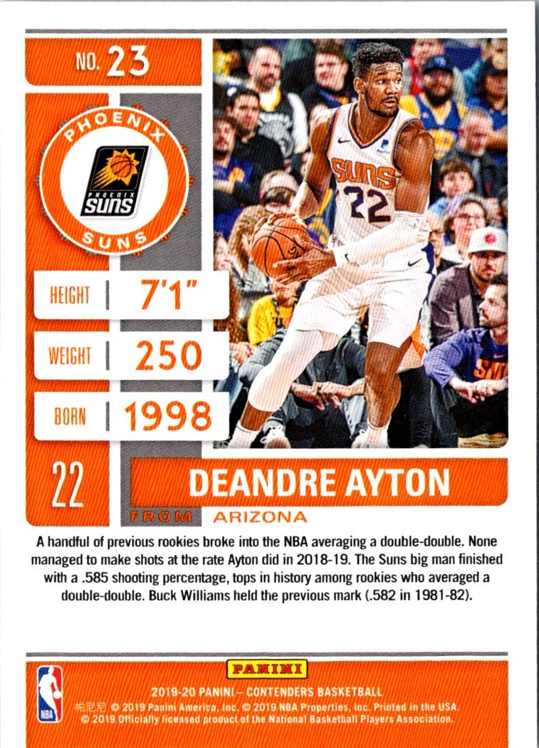 2019 Panini Contenders Deandre Ayton