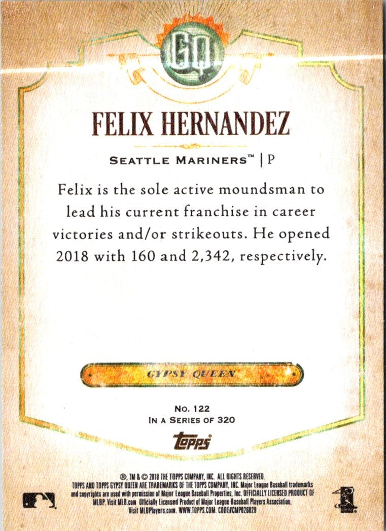 2018 Topps Gypsy Queen Felix Hernandez