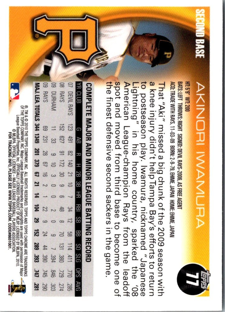 2010 Topps Chrome Akinori Iwamura