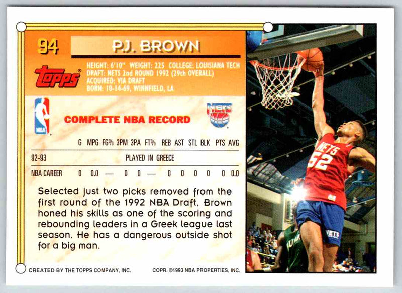 1993 Topps P.J. Brown