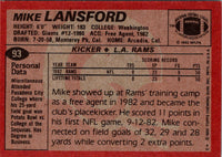 1983 Topps Mike Lansford #93 Rookie EX