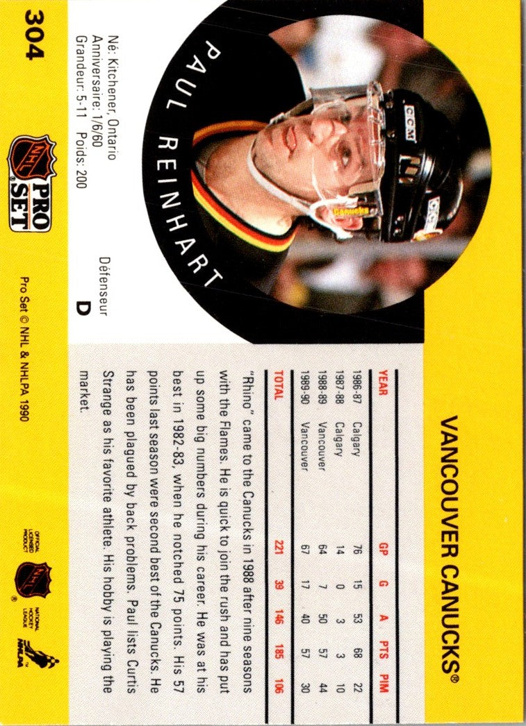 1990 Pro Set Paul Reinhart