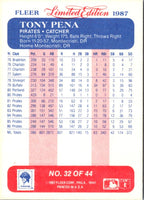 1987 Fleer Limited Edition Tony Pena #32