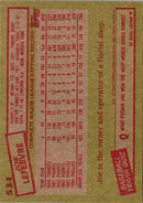 1985 Topps Joe Lefebvre