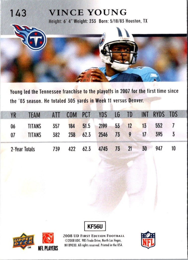 2008 Upper Deck First Edition Vince Young