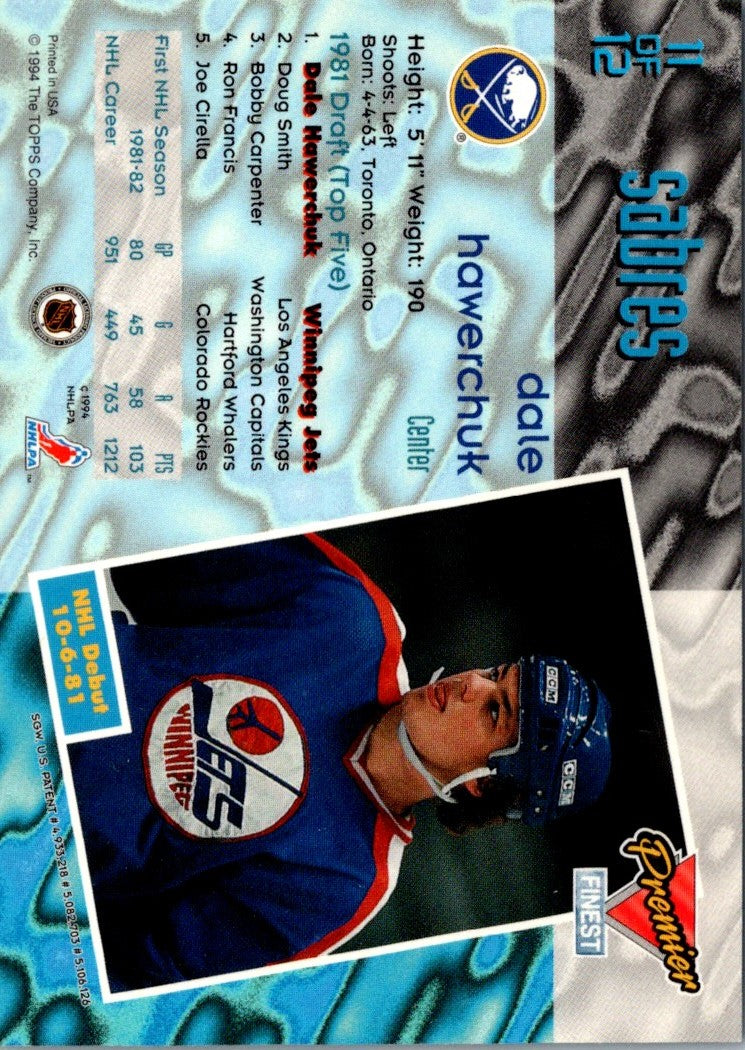 1993 Topps Premier Finest Dale Hawerchuk