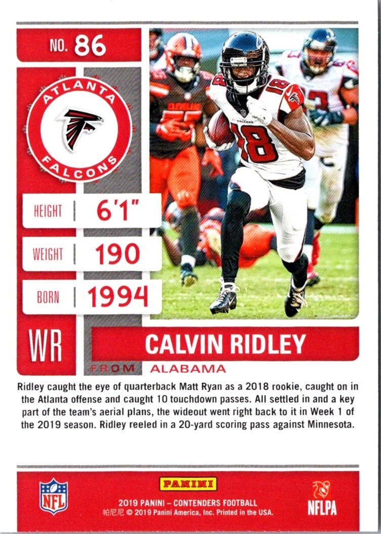 2019 Panini Calvin Ridley