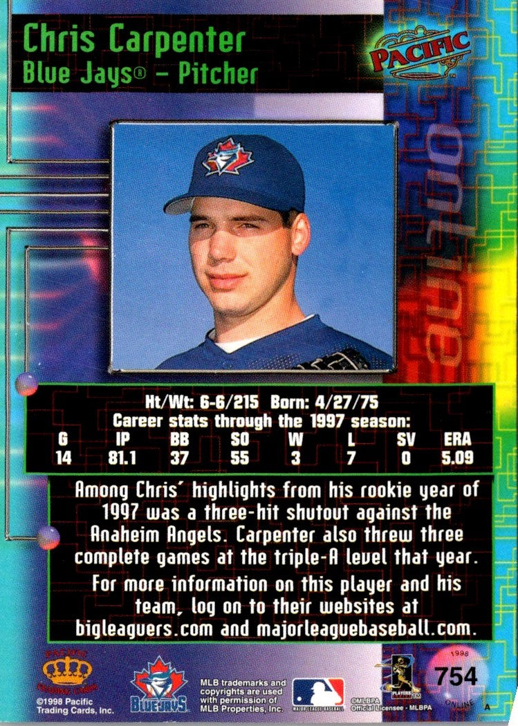 1998 Pacific Online Chris Carpenter