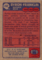 1985 Topps Byron Franklin #202 Rookie