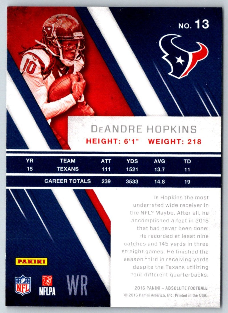 2016 Panini Absolute DeAndre Hopkins