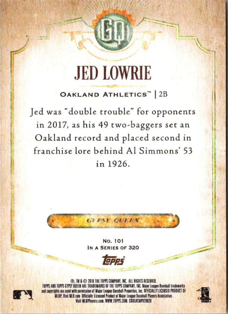 2018 Topps Gypsy Queen Jed Lowrie