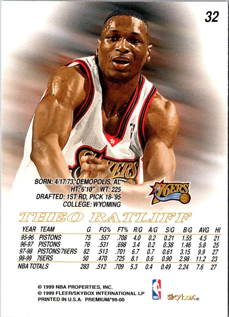 1999 SkyBox Premium Theo Ratliff