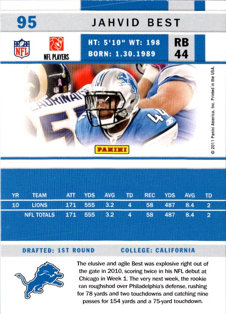 2011 Score Jahvid Best