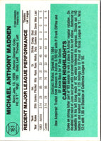 1984 Donruss Mike Madden #161 Rookie