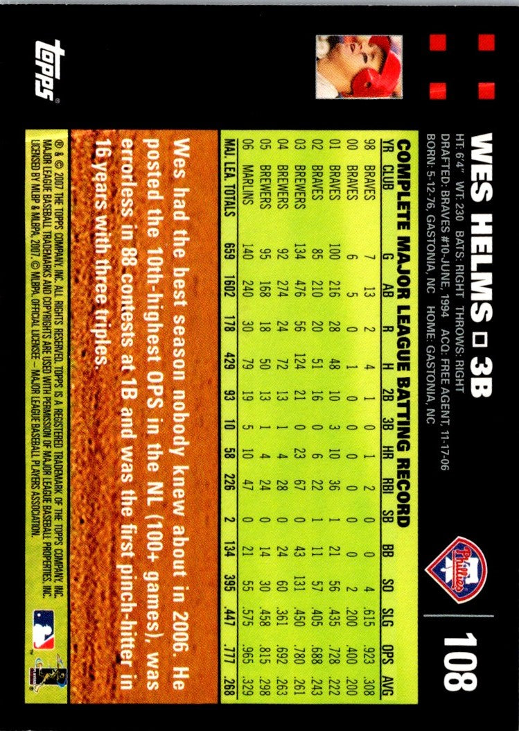 2007 Topps Wes Helms