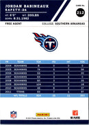 2012 Score Jordan Babineaux