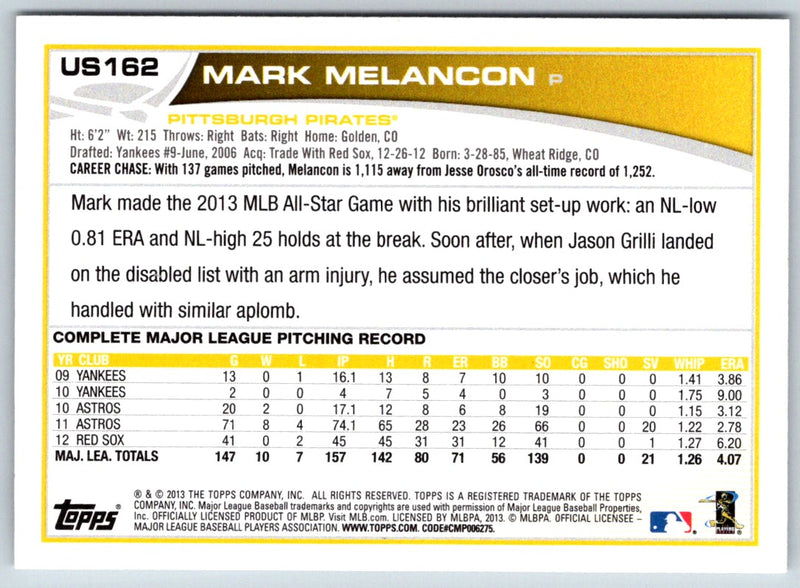 2013 Topps Update Mark Melancon