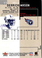 2002 Fleer Box Score Derrick Mason #80