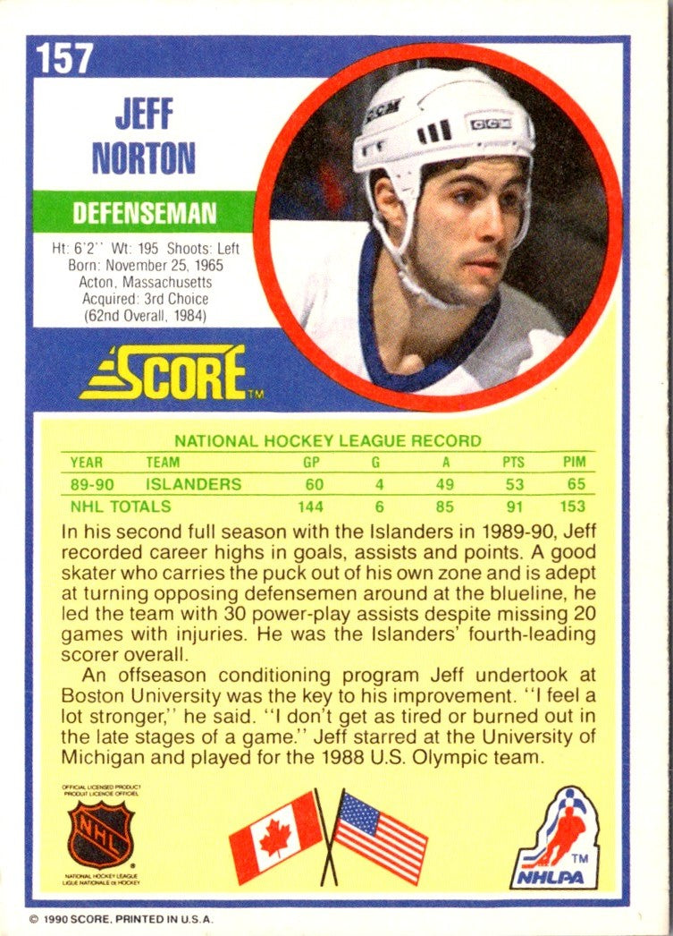 1990 Score Jeff Norton