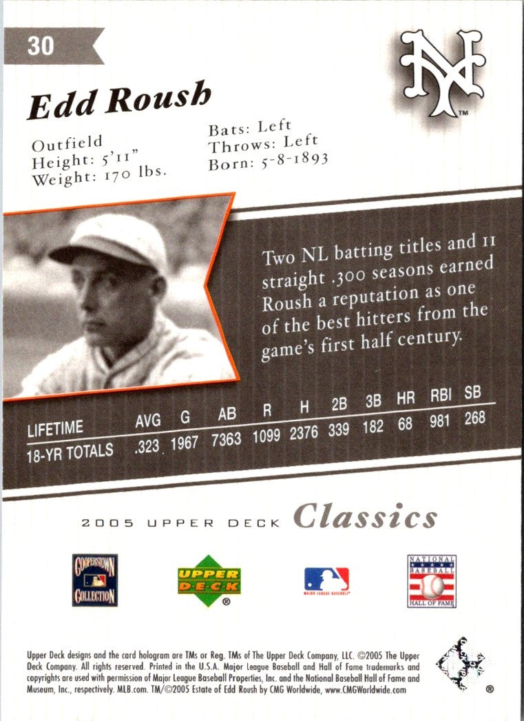 2005 Upper Deck Classics Edd Roush