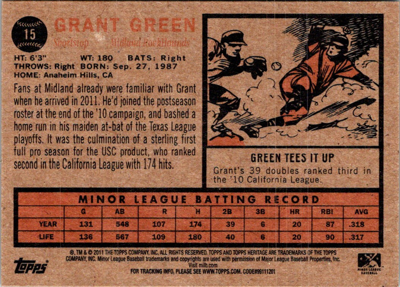 2011 Topps Heritage Minor League Grant Green