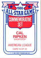 1986 Topps Cal Ripken #340