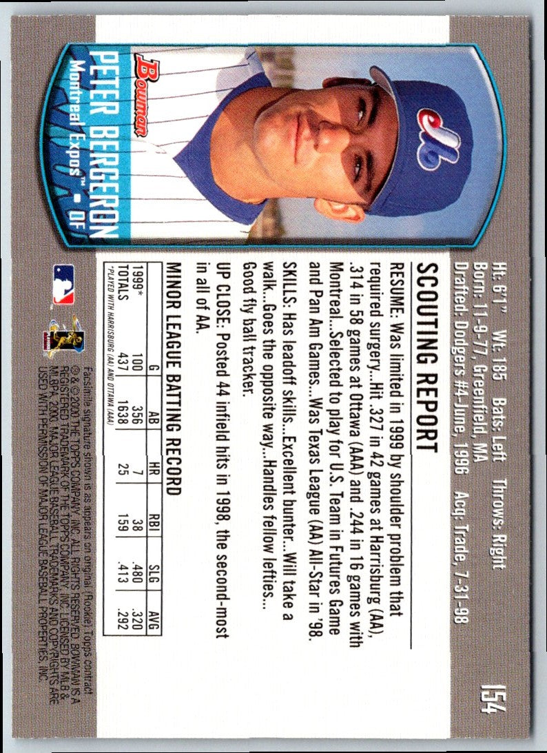 2000 Bowman Peter Bergeron