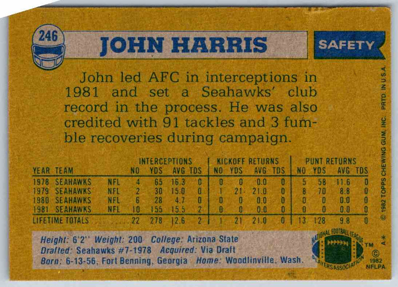 1982 Topps John Harris