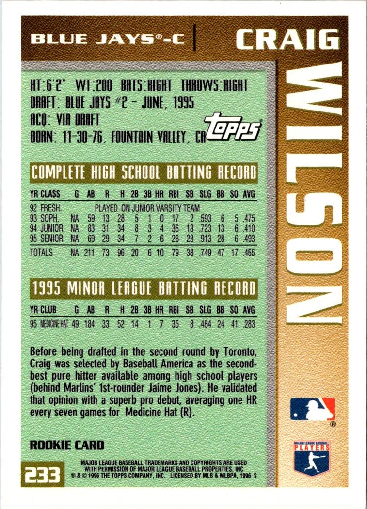 1996 Topps Craig Wilson