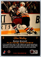 1991 Pro Set Platinum Glen Wesley #7