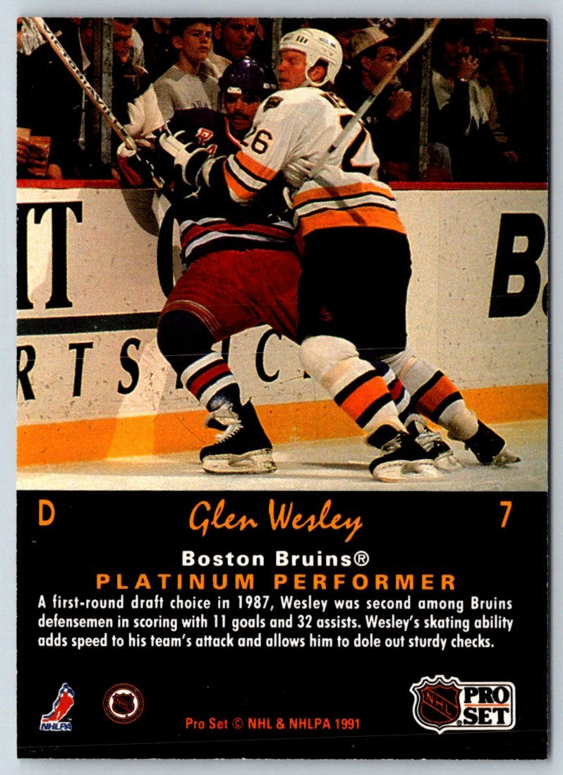 1991 Pro Set Platinum Glen Wesley