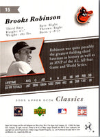 2005 Upper Deck Classics Brooks Robinson #15