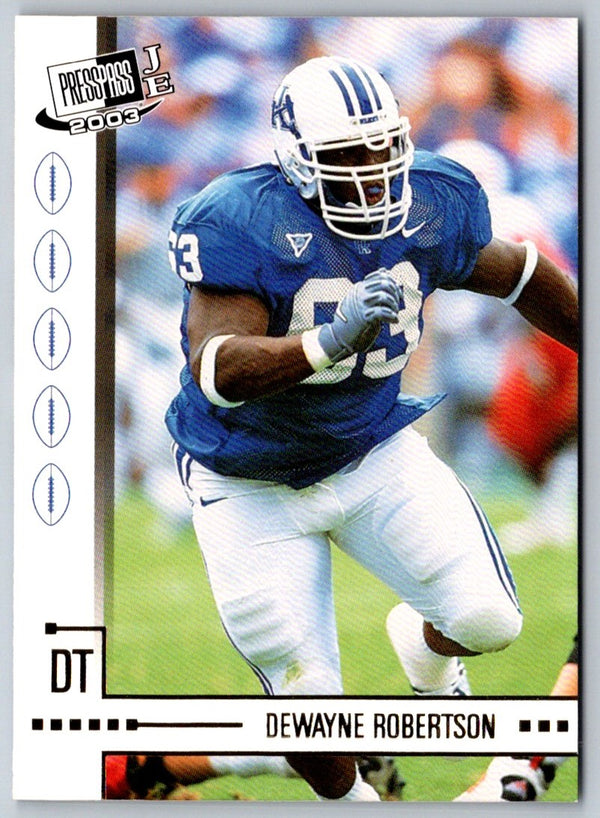 2003 Press Pass JE Retail DeWayne Robertson #R32