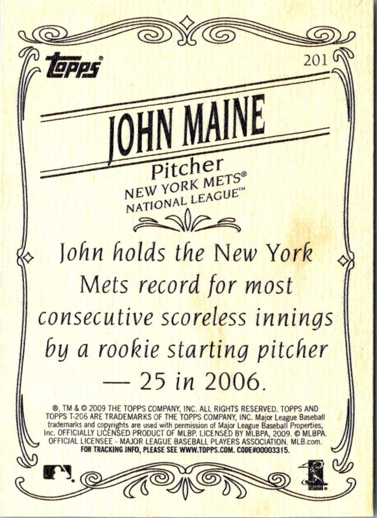 2009 Topps 206 John Maine