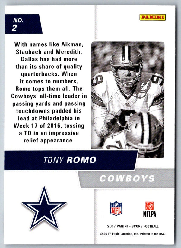 2016 Panini Contenders Draft Picks Alumni Ink Tony Romo #78