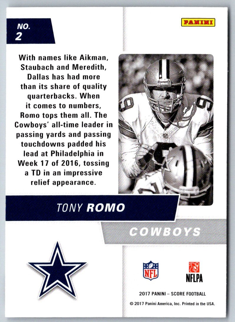 2016 Panini Contenders Draft Picks Alumni Ink Tony Romo