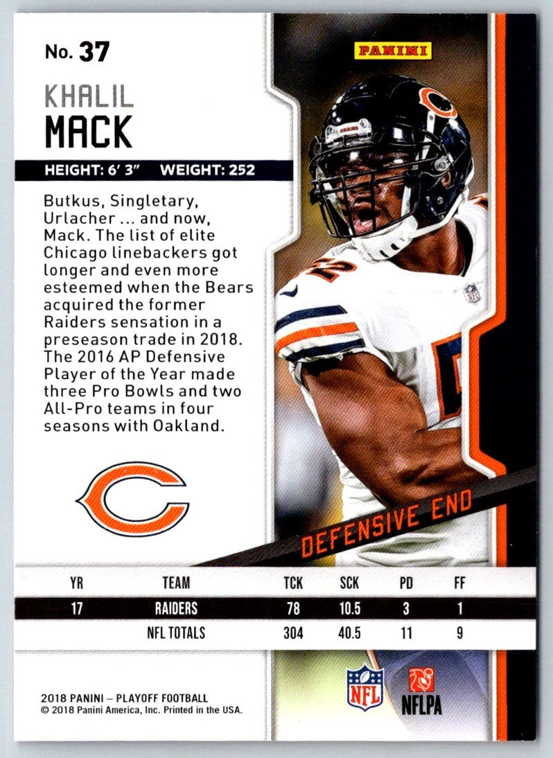 2018 Panini Playoff Kickoff Khalil Mack