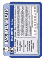 1990 Swell Baseball Greats Bill White #9