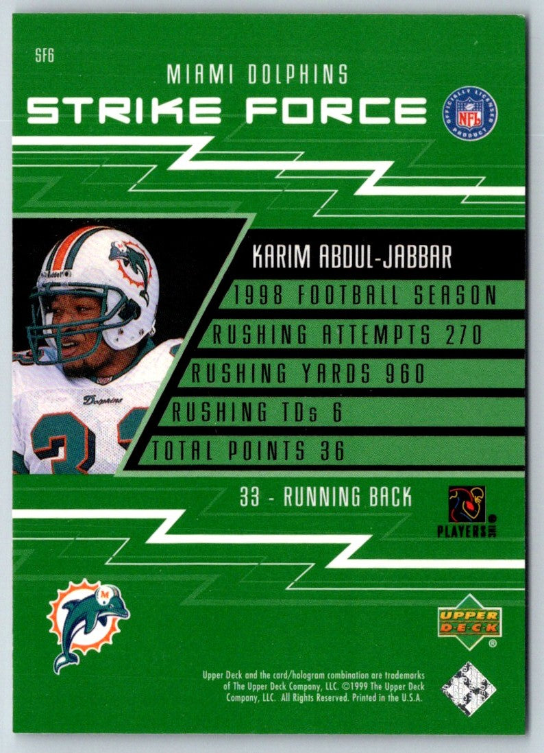 1999 Upper Deck Strike Force Karim Abdul-Jabbar