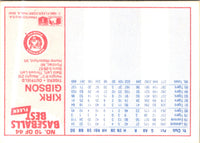 1986 Fleer Baseball's Best Sluggers vs. Pitchers Kirk Gibson #10
