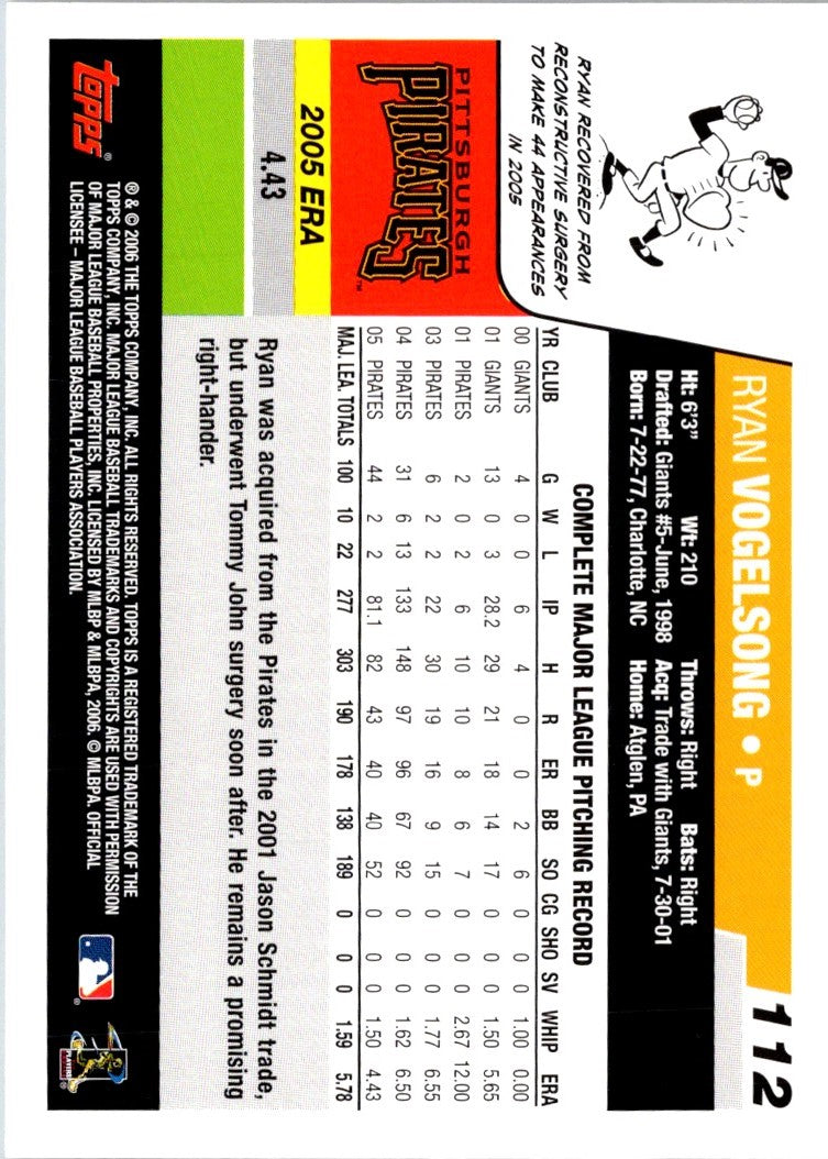 2006 Topps Ryan Vogelsong