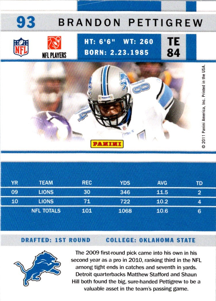 2011 Score Brandon Pettigrew