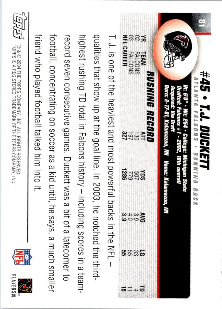 2004 Topps T.J. Duckett