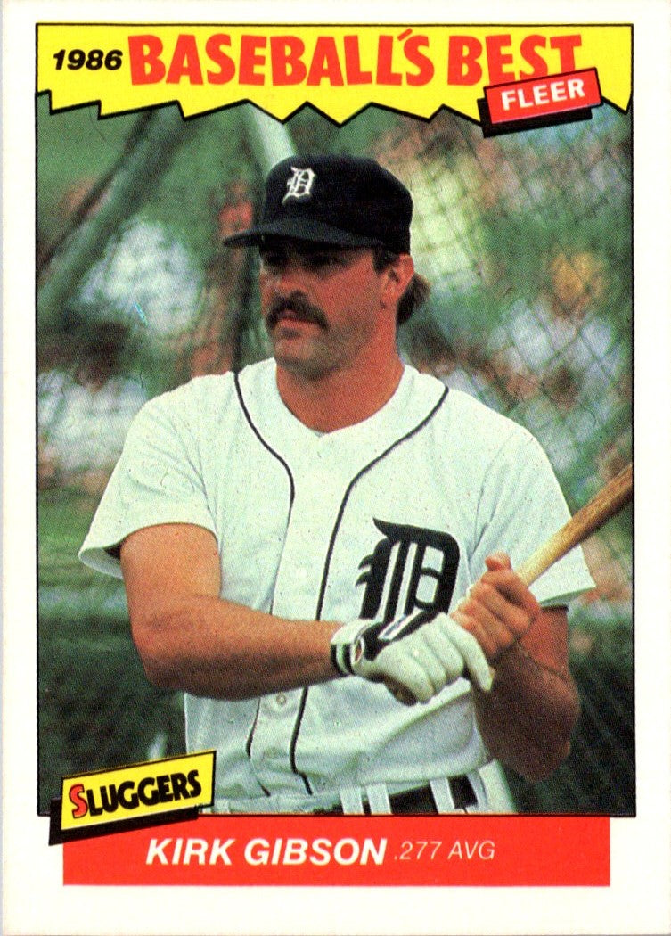 1986 Fleer Baseball's Best Sluggers vs. Pitchers Kirk Gibson