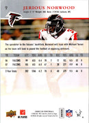 2008 Upper Deck Jerious Norwood