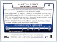 2012 Bowman Martin Perez #17