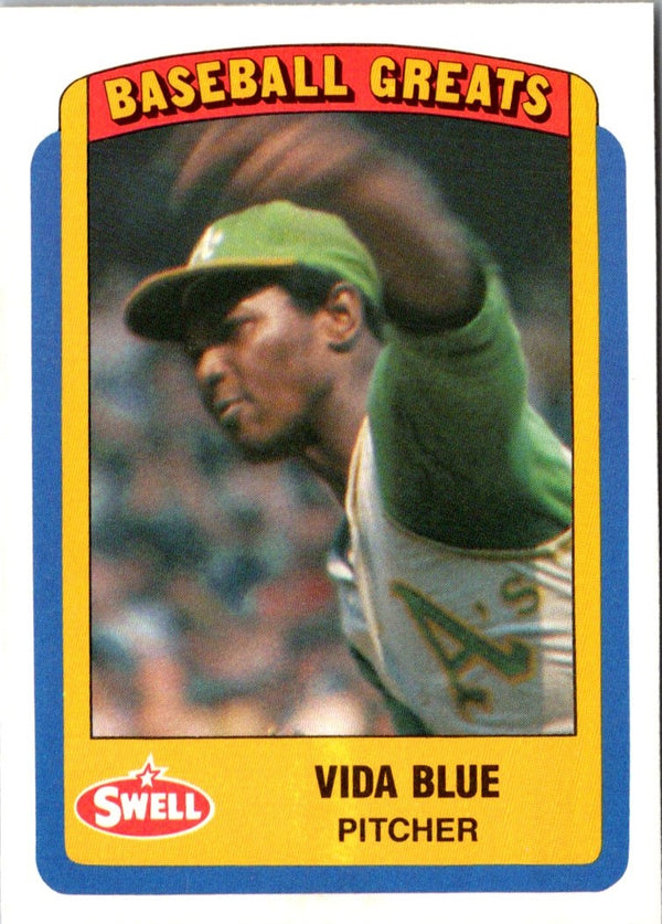 1990 Swell Baseball Greats Vida Blue #89